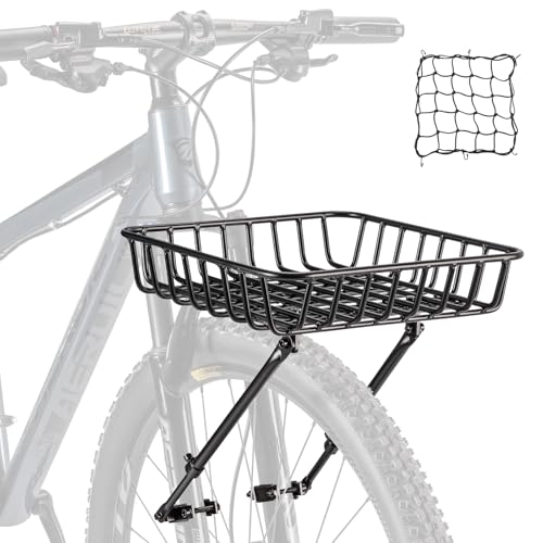 CXWXC Front Bike Basket Rack - Large Aluminum Front Rack with Struts