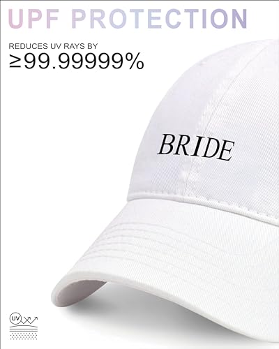 Bride and Groom Baseball Caps - White & Black - Wedding Gift