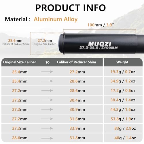 Aluminum Alloy Bike Seatpost Shock Absorber - Black 28.6mm to 31.8mm Shim
