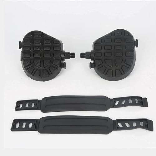 EIRONA 1/2 Inch Exercise Bike Pedals with Toe Clips - Indoor & Spin Bikes, 1 Pair