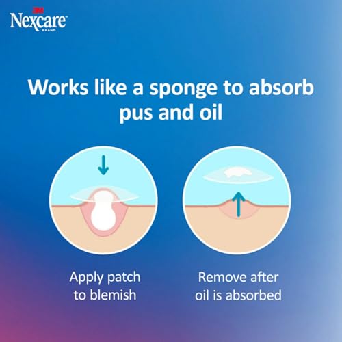 Nexcare Thin and Transparent Acne Patch, Skin Cover Absorbs Pus Oil
