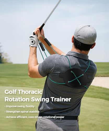 DMYTRSTDE Black Golf Swing Rotation Trainer Strap for Body Turn & Consistency