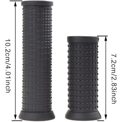 Bicycle Handlebar Grips Set - Long & Short, Shockproof Rubber