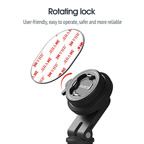Sincetop Vibration Dampener Bike Phone Mount with Adjustable Handlebar Holder - Out Front for Motorcycle, MTB, E-Bike & Scooter, Series C 2nd Gen
