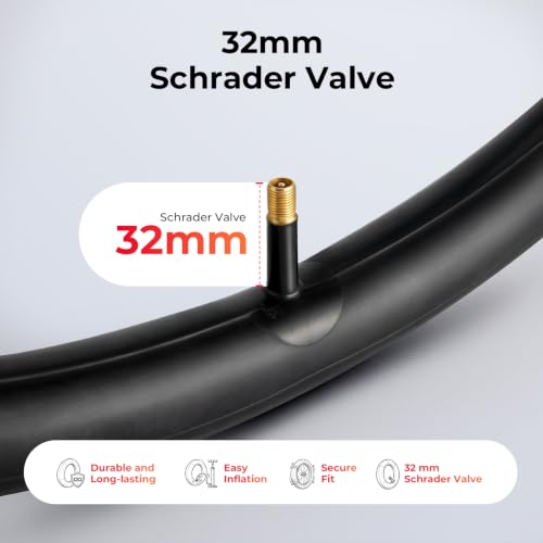 26" x 1.75/2.125 Bike Tube 2 Pack with Tire Levers - Butyl Rubber