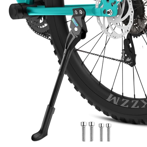 DACKZZM Bicycle Kickstand for Mountain & Road Bikes - Adjustable Rear-Mount, 18mm Hole Spacing, Aluminum Alloy, Model: Kickstand