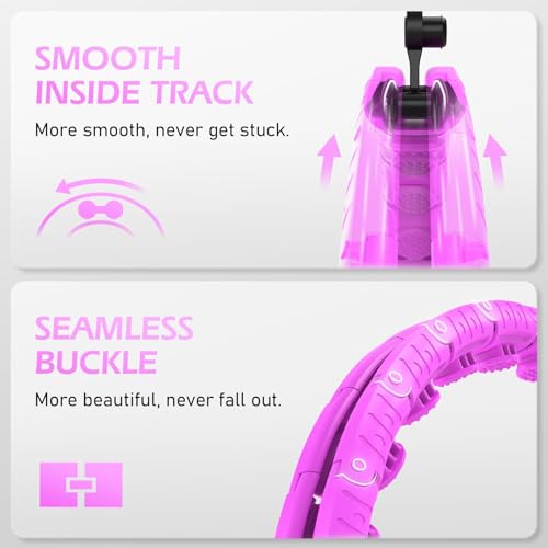 Purple Weighted Hula Hoop for Adults, Adjustable Fitness & Weight Loss Circle