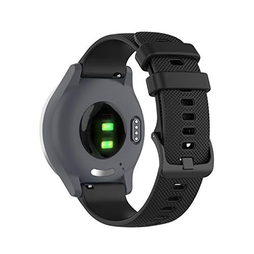 Silicone Quick Release Watch Band - 20mm Black Sports Strap