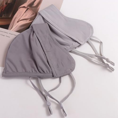 Ice Silk Face Mask - UPF 50+ Sun Protection - Grey
