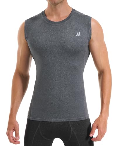 Men's Sleeveless Compression Shirt - 3X-Large Grey