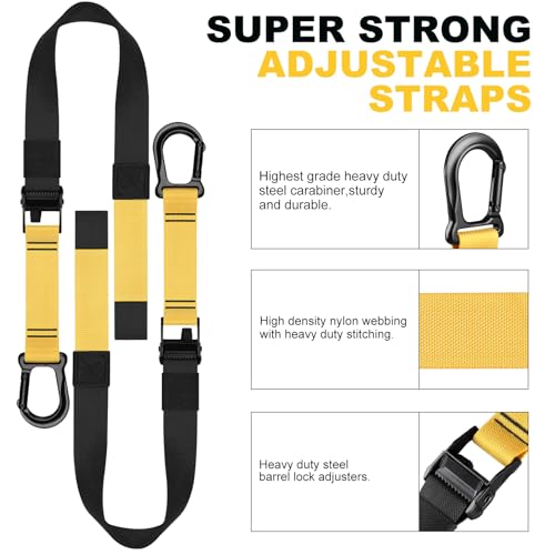 Suspension Training Kit for Home & Travel Fitness with Handles & Door Anchor