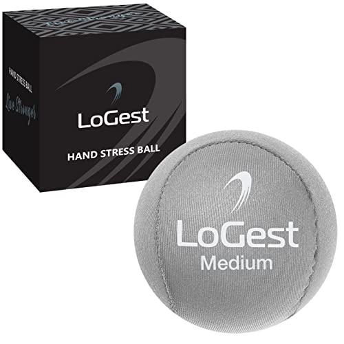 Hand Stress Ball - Medium Gray Stress Reliever & Hand Exercise