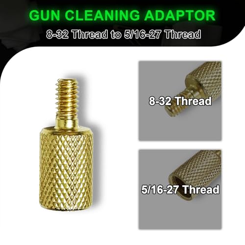 Brass Cleaning Rod Adapter Set - 5-40 to 8-32, 8-32 to 10-32, 10-32 to 5/16-27