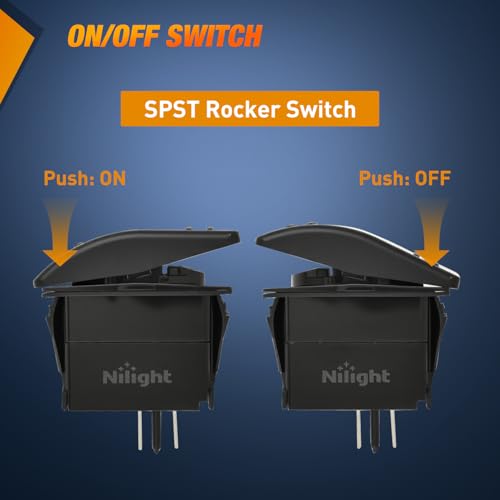 2 Pin On Off Rocker Switch - Waterproof SPST Toggle Switch