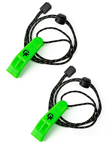 Emergency Safety Whistles - 2 Pack, 120dB Loud Waterproof Survival Signal