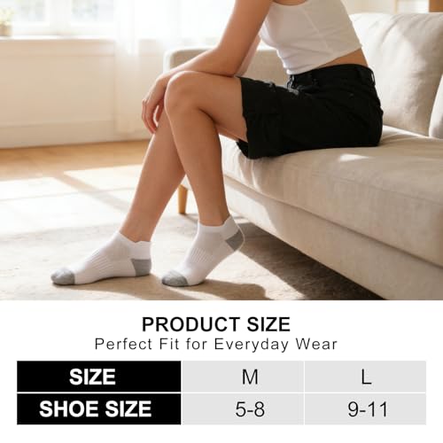 Low Cut No Show Athletic Ankle Socks - 8 Pairs Multicolor