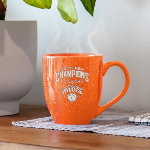 New York Knicks 16oz Laser Engraved Ceramic Coffee Mug - NBA Champions 2026