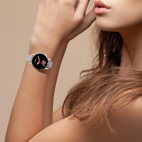 18mm Rhinestone Bling Metal Watch Band for Garmin - Rose Gold