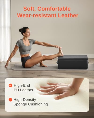 Foldable Pilates Reformer for Home Gym - 25 x 17 x 9 inches - Black