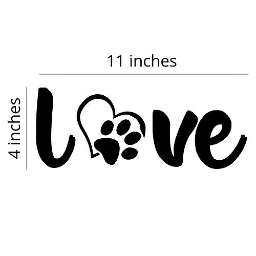 Paw Print Vinyl Wall Decal - Dog Room Decor (4x11 inches)