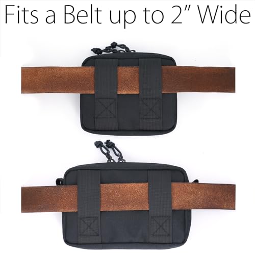 Diodrio 2-Pack Belt Pouches for Men & Women, Water-Resistant EDC Zipper Organizer