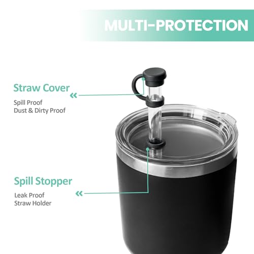 Silicone Spill Stopper Set for YETI Cup - Black 4PCS