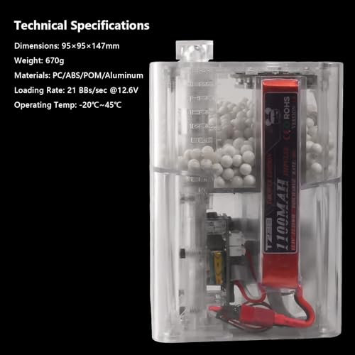 High-Speed Electric BB Speed Loader with OLED Display - Battery Included