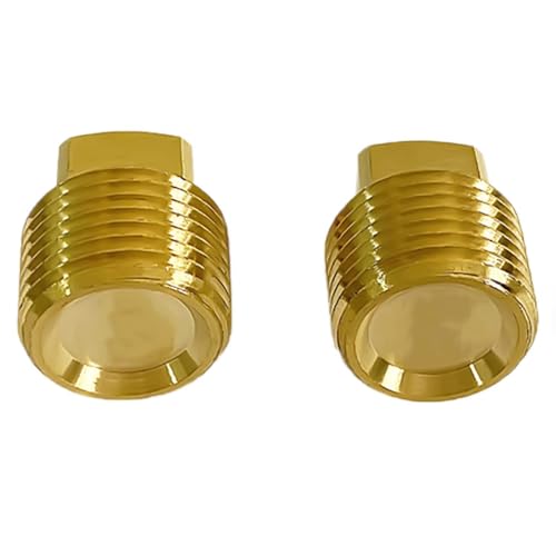 1/2" NPT Solid Brass Boat Hull Drain Plugs - 2 Pack