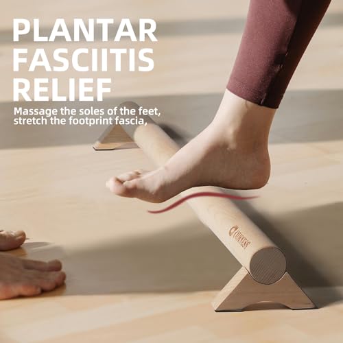 Comness Wood 40 Inch Beech Wood Balance Beam for Home & Therapy - Stability & Foot Relief