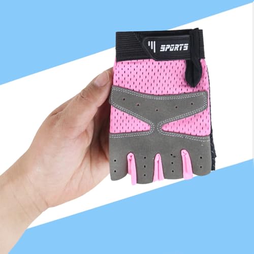 Fingerless Bike Gloves for Girls - Small (Ages 5-8) Pink