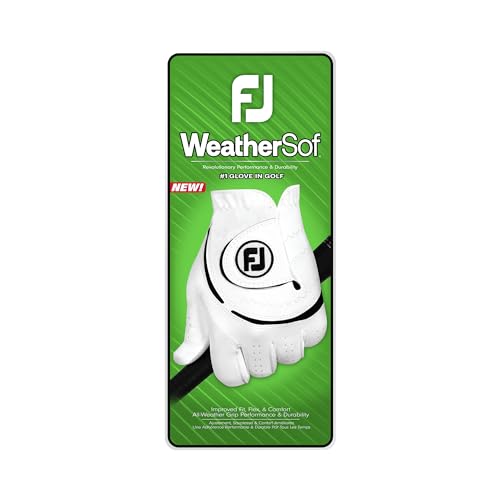 Golf Glove - FootJoy WeatherSof - White, Large, Left Hand