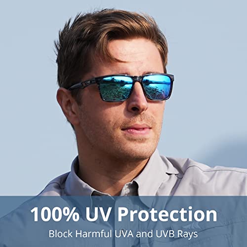 Polarized Sport Sunglasses with UV Protection - Lightweight, Durable for Driving, Fishing, Cycling