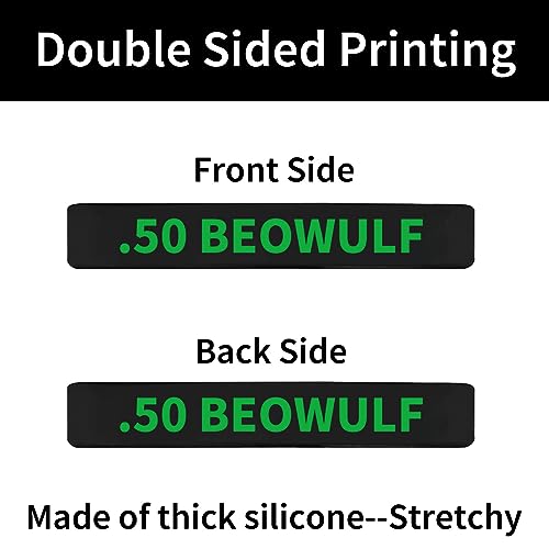 .50 Beowulf Magazine Marking Bands - 12 Pack Black & Green