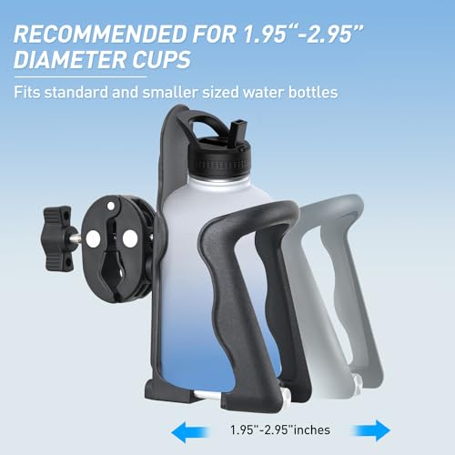 Frokom Adjustable Water Bottle Holder for Motorcycle & Bike 1.95"-2.75" Diameter