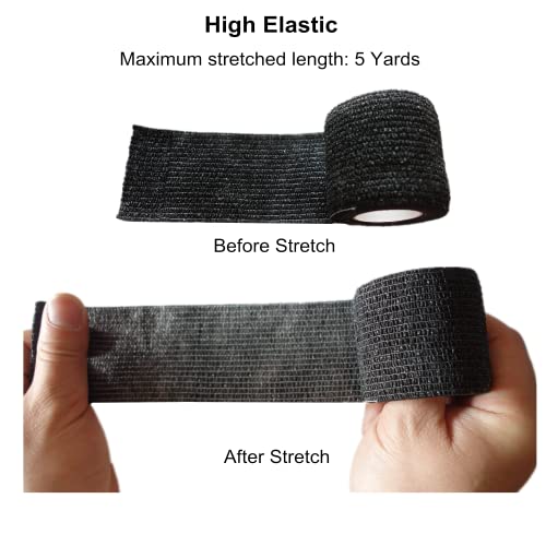 Cohesive Bandage Wrap - 6 Pack, 2 Inch, Self Adhesive, Multi Colors
