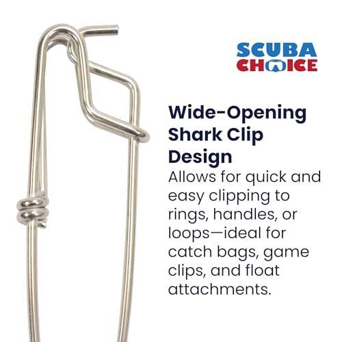 Stainless Steel Shark Clip for Scuba Diving - 4" x 1" Clip#02 W/ Bolt