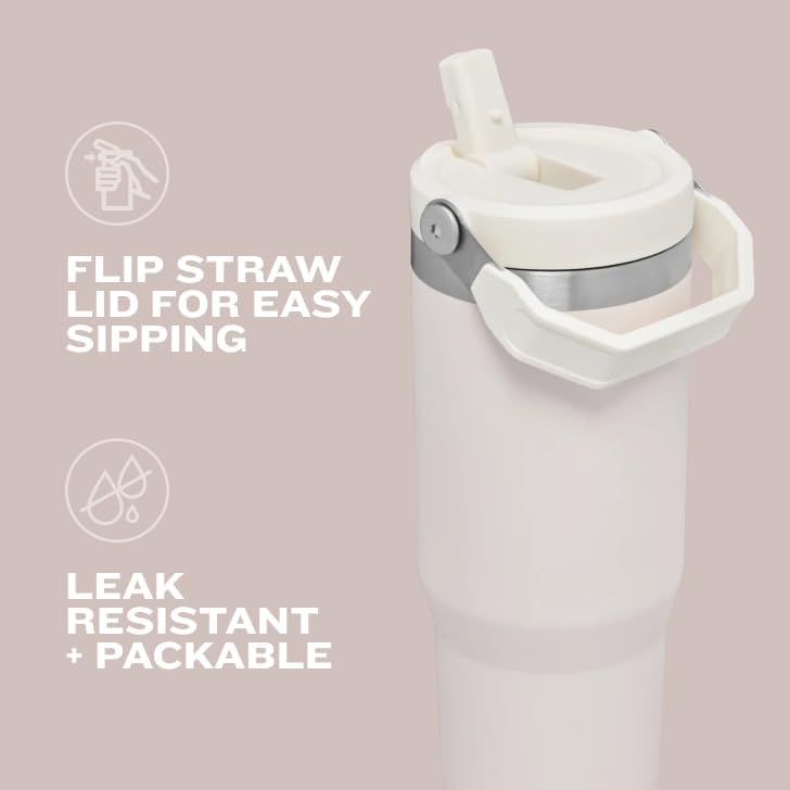 STANLEY IceFlow 2.0 30 oz Flip Straw Tumbler - Insulated Stainless Steel, Leak Resistant, BPA-Free