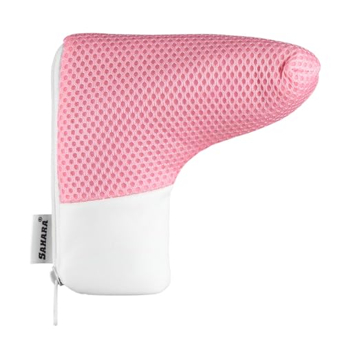 Golf Putter Head Cover with Zipper Closure - Pink