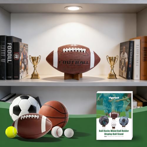 4-Pack Wooden Baseball Display Stand for Baseball & Softball