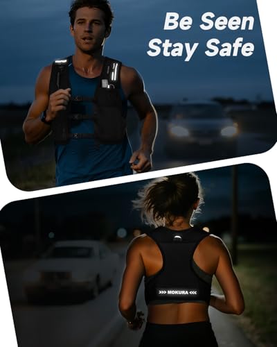 Lightweight Running Vest with 500ML Flask & Phone Holder - Black, Medium