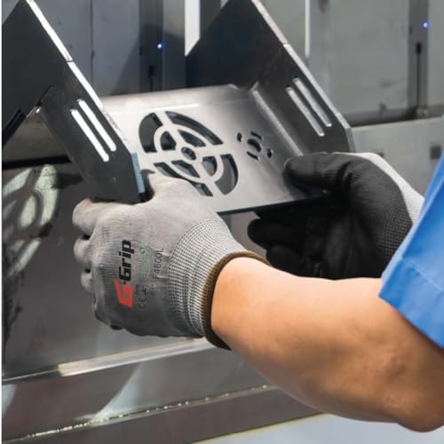 Liberty G-Grip Nitrile Micro-Foam Palm Coated Seamless Knit Glove with 13-Gauge Gray Nylon Shell, Medium, Black (Pack of 12)