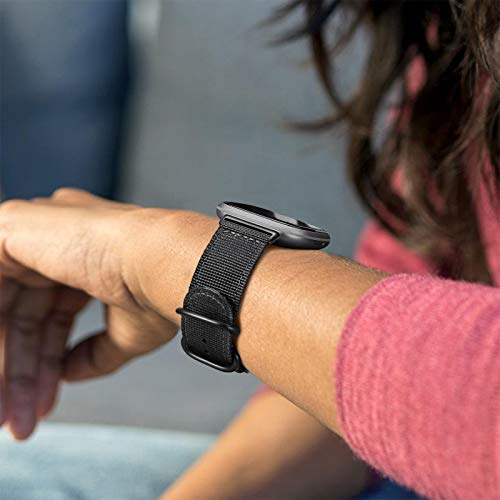 Soft Nylon Sport Band for Fitbit Versa 4/3 & Sense 2 - Black