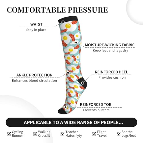 Wyayazh Unisex Knee High Compression Socks - Support & Sports Wear