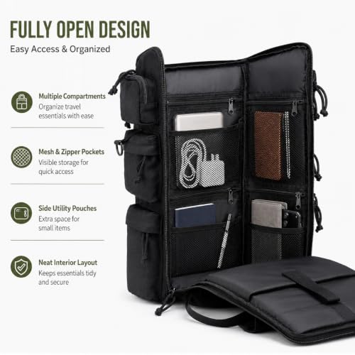 Black 50L Waterproof Tactical Military Backpack with MOLLE System