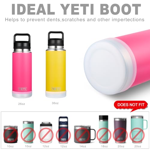 VGHNQ Clear Silicone Boot for 36oz Yeti Rambler – Anti-Slip Heavy-Duty Protector