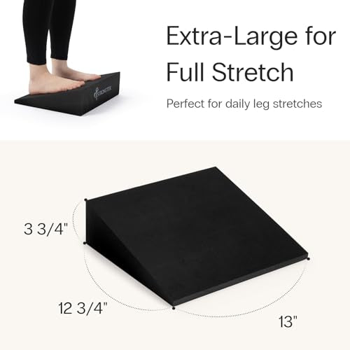 Yoga Wedge Blocks - XL Foam, 16.5°, 2-Pack - Black