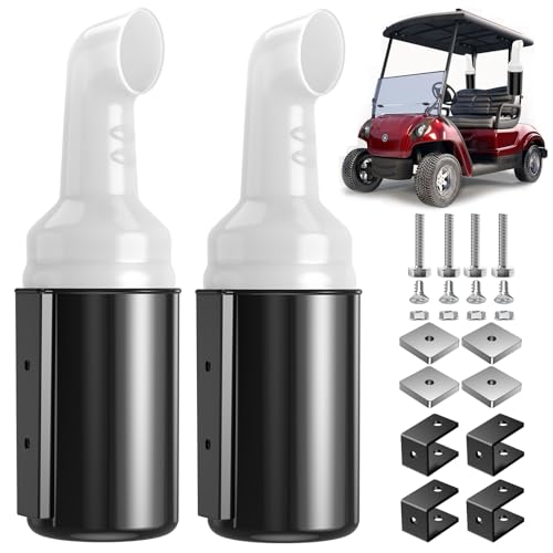 VYYOKMU 2-Pack No Drilling Golf Cart Sand Bottle Holder with 35oz Capacity for EZGO, Club Car, Yamaha, 1" Square Tube