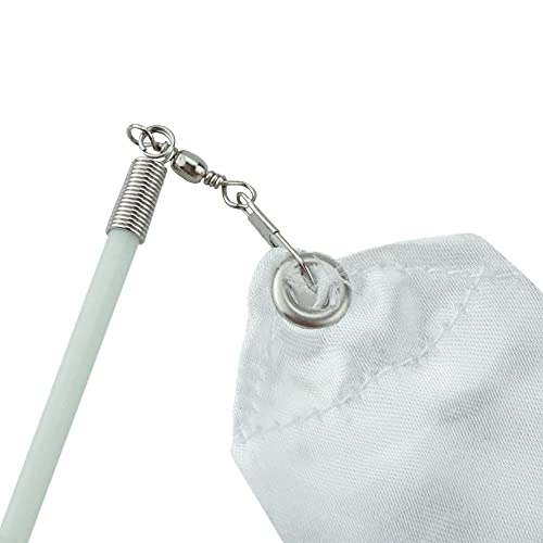 Rhythmic Gymnastics Wand Set - White Dancing Streamers, 2 Pack