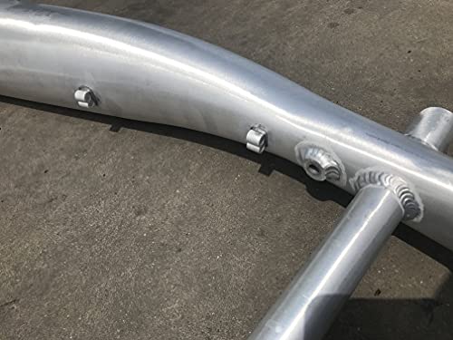 Gas Bicycle Frame with 3.4L Fuel Tank - Brushed Aluminum