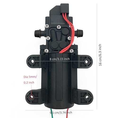 Doytn 12V Diaphragm Water Pump - 1.2 GPM, 80 PSI, Self-Priming, Variant 1